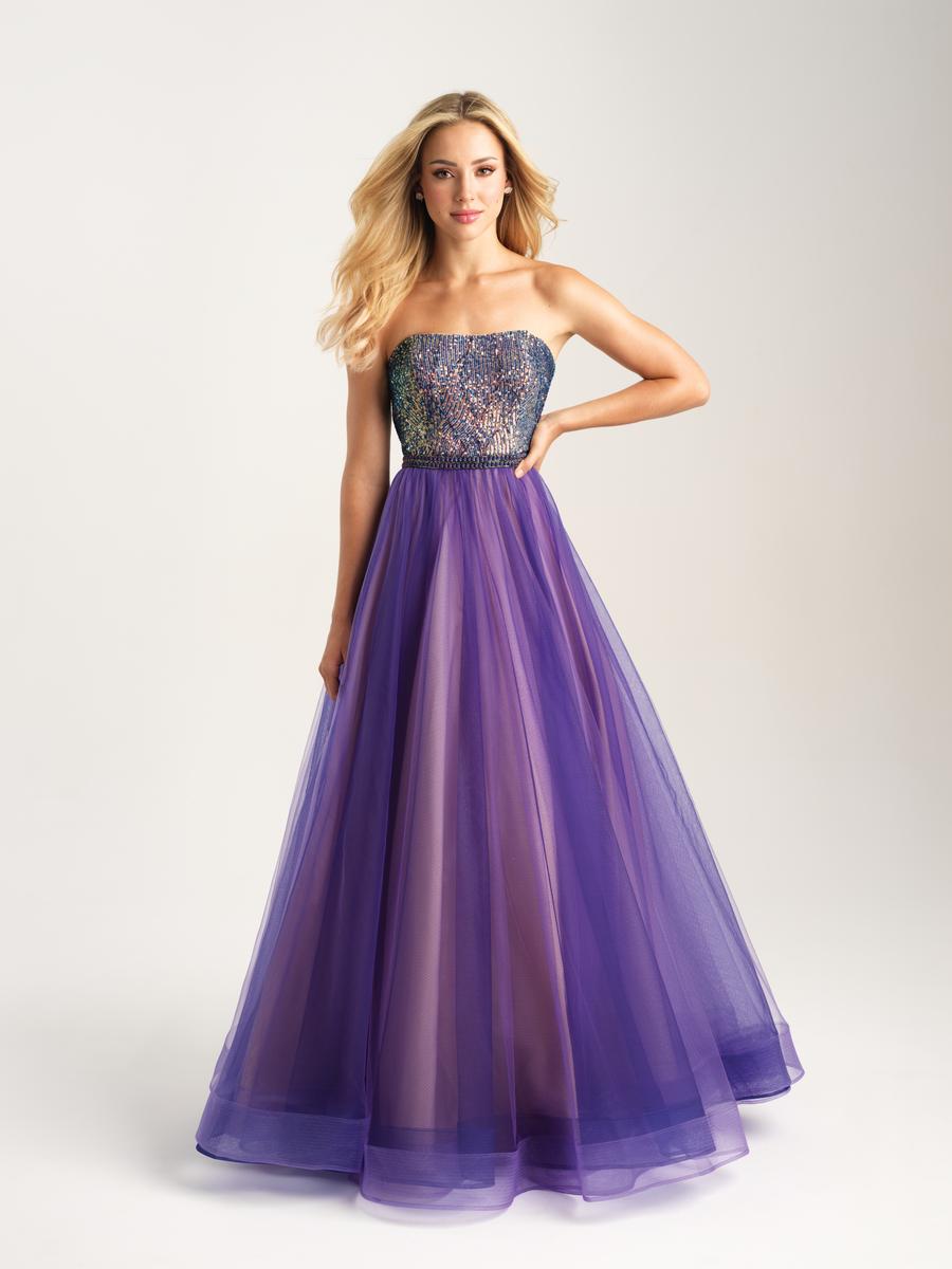 iridescent purple dress