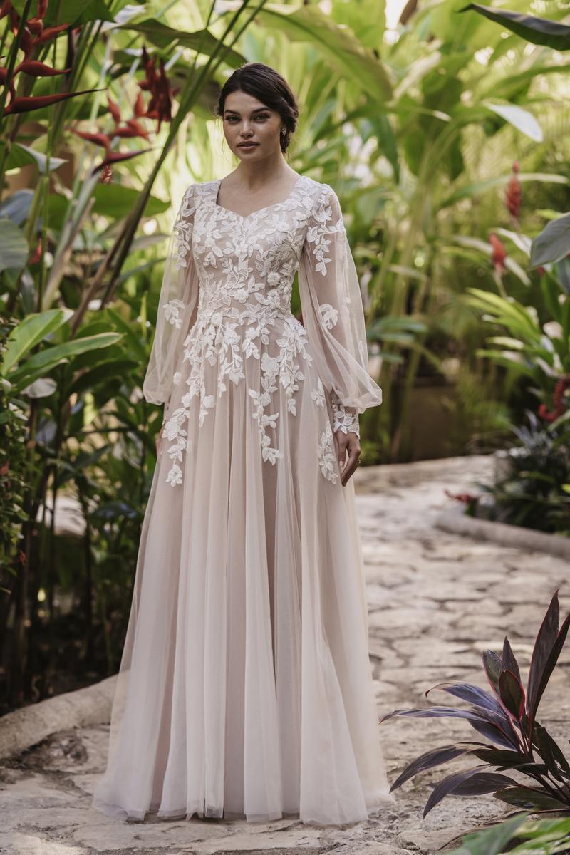 Modest Cap Sleeves Lace Wedding Dresses A-Line Princess Bridal