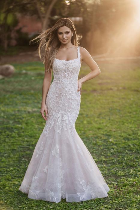 9852 Allure Bridals Sheer Back Strapless Wedding Dress