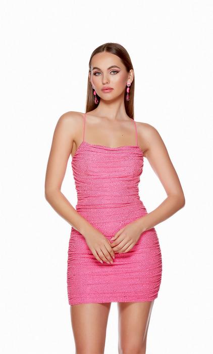 Formal Dress: 4616. Short, Strapless, Straight, Lace-up Back