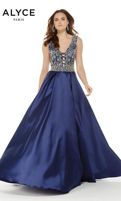 princess polly baby blue dress Alyce Paris 61752 Floral Ruffles Medium Fullness Prom Dress White / Pink / 6 main image 1