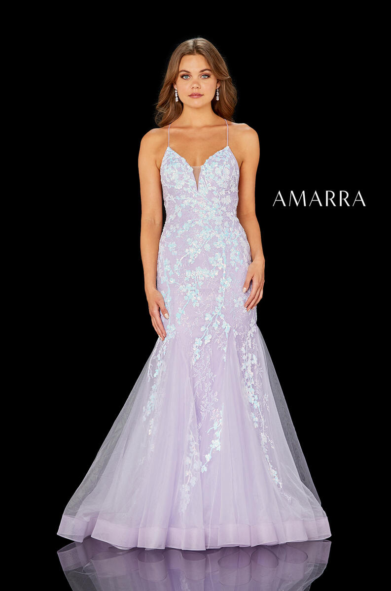 amarra purple prom dress