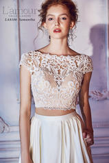 LA8106 Ivory With Nude Illusion detail