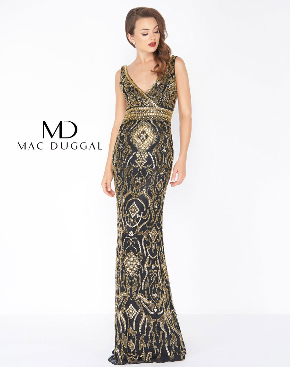 mac duggal gold gown