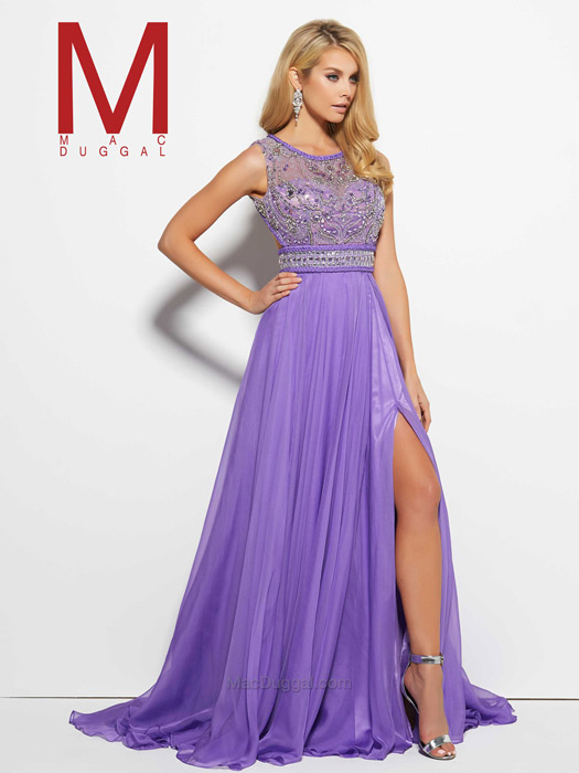 mac duggal purple dress