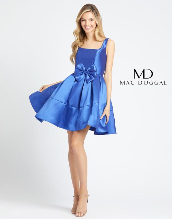 mac duggal royal blue dress Mac Duggal Women's Shimmering Georgette Pleated Sleeveless Gown - Blue - Size 4