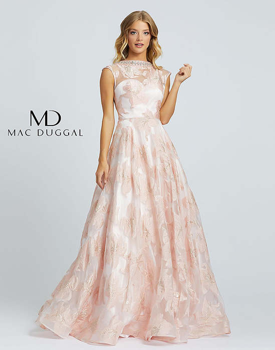 Mac Duggal 20283 Bishop Sleeve Embroidered Dress - MadameBridal.com
