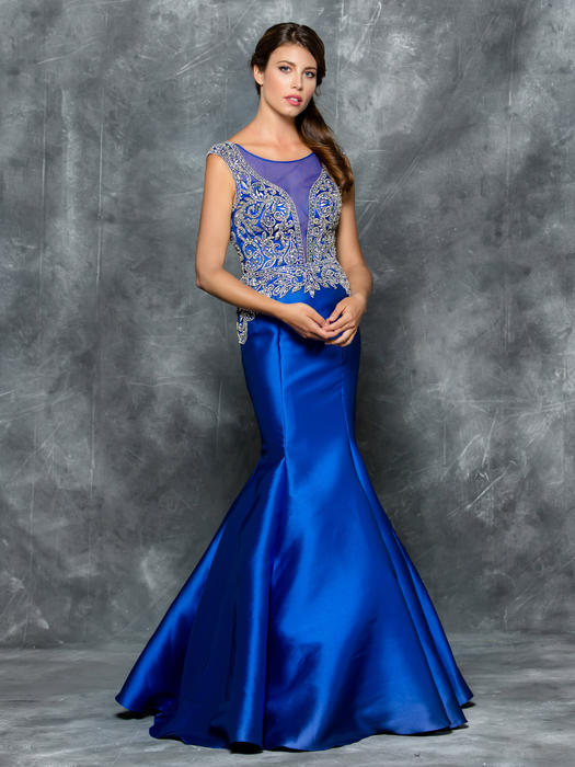 blue dress for baby girl Royal Blue Satin Split Dress with Pockets