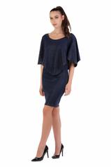 D2598 Navy Lurex (metallic) front