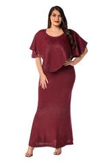 D2599 Wine Lurex (metallic) front