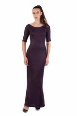 D3092 Eggplant Lurex (metallic) front