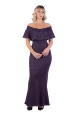 D3395 Eggplant Lurex (metallic) front