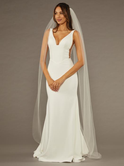 Cathedral with Blusher Bridal Veil V03C