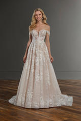 1086 Tulle/Moscato Royal Organza/Honey Gown/Ivory Tulle front
