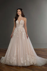 1154 Tulle And Royal Organza Over Ivory Gown With Porce front