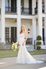 1236 Ivory Lace And Tulle Over Honey Gown With Porcelai front