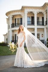 1236 Ivory Lace And Tulle Over Honey Gown With Porcelai detail