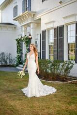 1247 Ivory Gown With Java Tulle Illusionbr / front