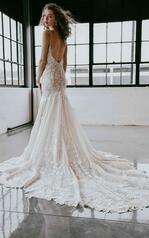1301 Ivory Lace Over Ivory Gown With Ivory Tulle Plunge back