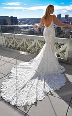1305 Ivory Lace And Tulle Over Ivory Gown With Ivory Tu back