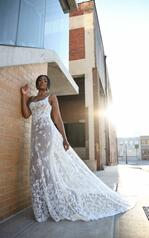 1330 Ivory Lace And Tulle Over Honey Gown front