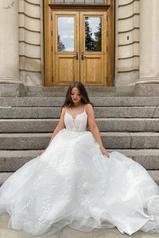 7398 Tulle And Regency Organza Over Ivory Gown front