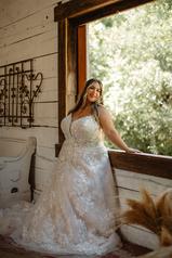 7404 (iviv-iv) Ivory Lace Over Ivory Gown With Ivory Tu front