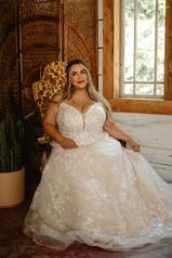 7404 (iviv-iv) Ivory Lace Over Ivory Gown With Ivory Tu front