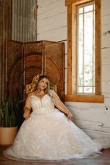 7404 (iviv-iv) Ivory Lace Over Ivory Gown With Ivory Tu front