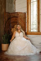 7404 (iviv-iv) Ivory Lace Over Ivory Gown With Ivory Tu front