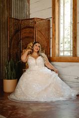 7404 (iviv-iv) Ivory Lace Over Ivory Gown With Ivory Tu front