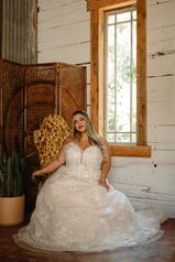 7404 (iviv-iv) Ivory Lace Over Ivory Gown With Ivory Tu front