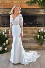 7478 (iv-iv) Ivory Gown With Ivory Tulle Plunge (iv-pl) front