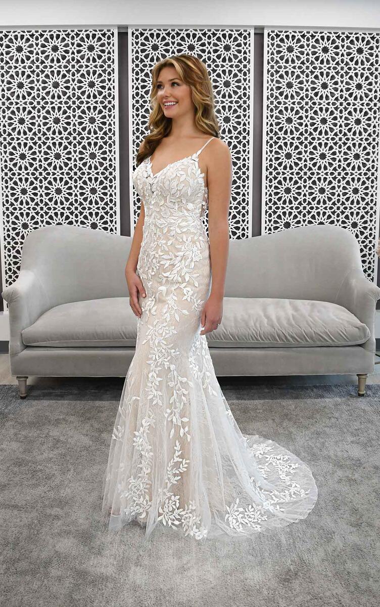 Fashion-Forward Lace A-Line Wedding Dress with High Neckline - Stella York  Wedding Dresses
