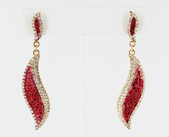 Helens Heart Earrings JE-E010060-G-Red