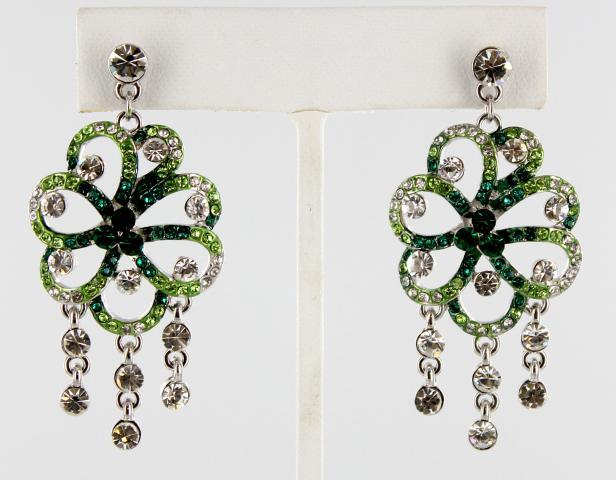 Helens Heart Earrings JE-E010161-S-GREEN