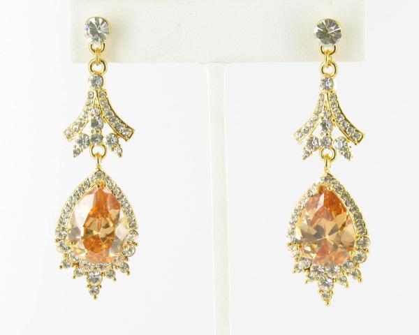 Helens Heart Earrings JE-E09534-G-Topaz