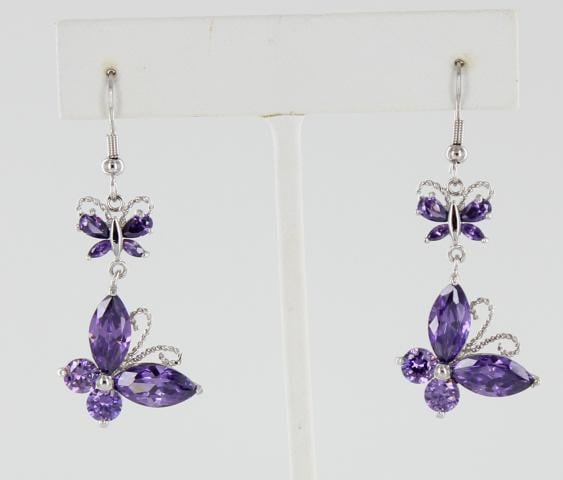 Helens Heart Earrings JE-E10101-S-Purple