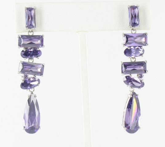 Helens Heart Earrings JE-E-4020-S-Purple