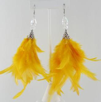 Helens Heart Earrings JE-F002-Yellow