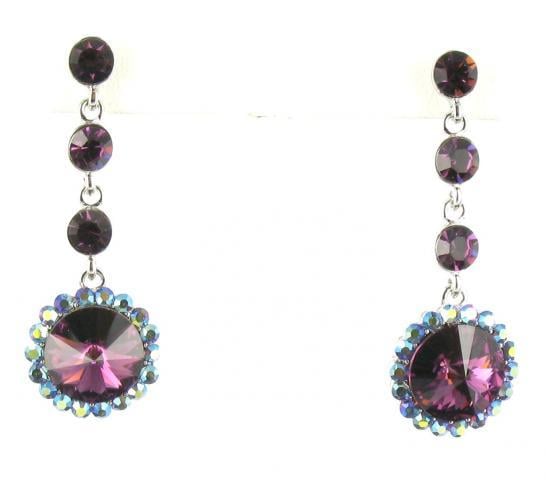 Helens Heart Earrings JE-X001831-S-Purple