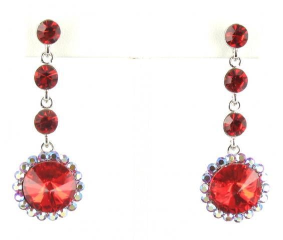 Helens Heart Earrings JE-X001831-S-Red