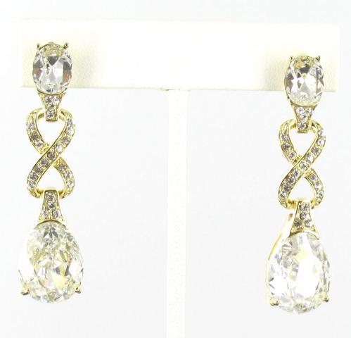 Helens Heart Earrings JE-X001894-G-Clear