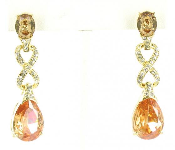 Helens Heart Earrings JE-X001894-G-Topaz