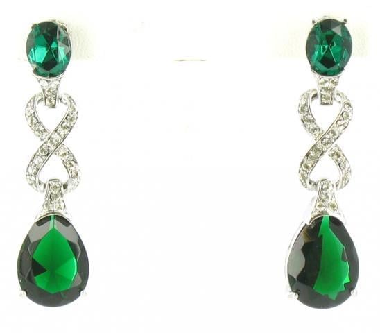 Helens Heart Earrings JE-X001894-S-Emerald