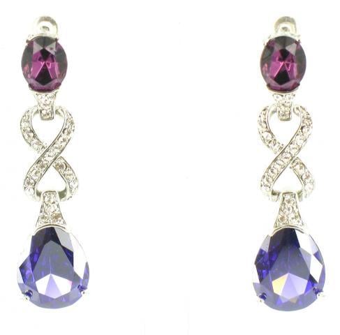 Helens Heart Earrings JE-X001894-S-Purple