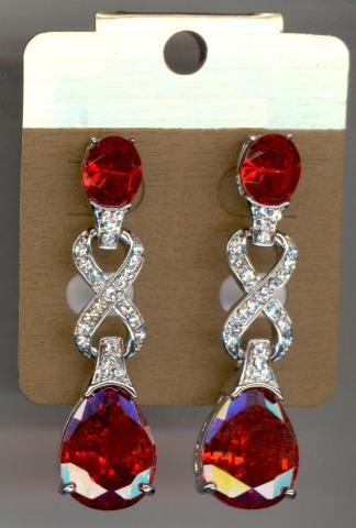 Helens Heart Earrings JE-X001894-S-Red