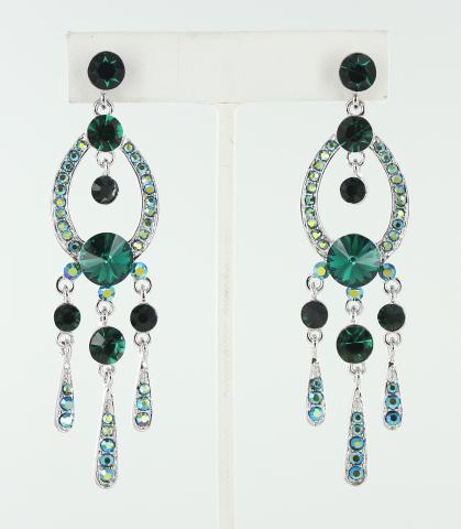 Helens Heart Earrings JE-X001913-S-Emerald