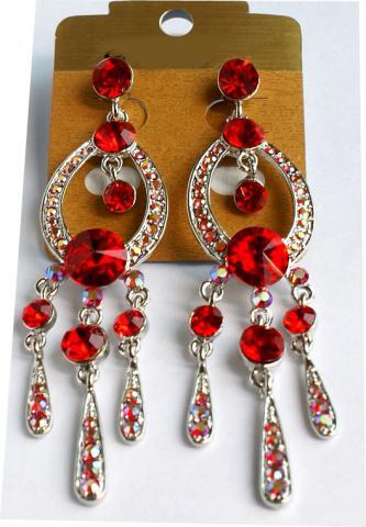 Helens Heart Earrings JE-X001913-S-Red