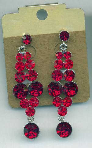 Helens Heart Earrings JE-X001928-S-Red